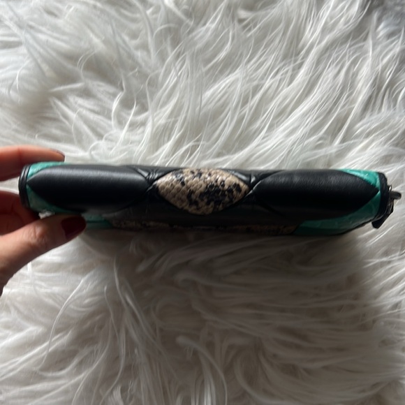 Coach Black and Teal Patchwork Wallet - Picture 13 of 13